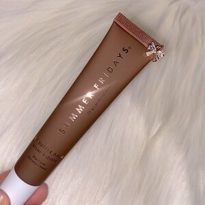 Summer Fridays Hot Cocoa lip butter with bow charm